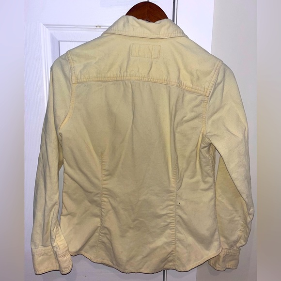 Eddie Bauer Yellow Corduroy Button Up Shirt - Picture 2 of 2